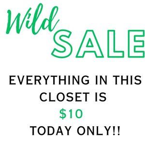 $10 EACH SALE TODAY THRU MIDNIGHT ON MY CLOSET ONLY: @peace_wanda